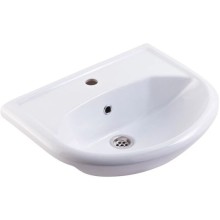 Тумба с раковиной бежевый глянец/белый глянец 55,6 см Bellezza Уют 4635008240071 + 4620008192765