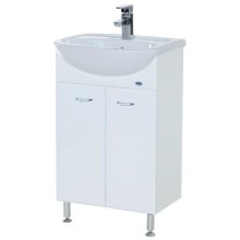 Тумба с раковиной белый глянец 55,6 см Bellezza Уют 4635008240019 + 4620008192765