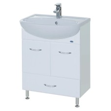 Тумба с раковиной белый глянец 55,6 см Bellezza Уют 4635008070012 + 4620008192765