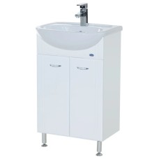 Тумба с раковиной белый глянец 61,5 см Bellezza Уют 4635009240018 + 4620008192772