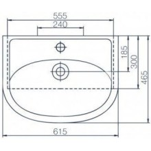 Тумба с раковиной белый глянец 61,5 см Bellezza Уют 4635009240018 + 4620008192772