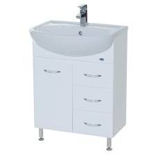 Тумба с раковиной белый глянец 61,5 см Bellezza Уют 4635009140011 + 4620008192772