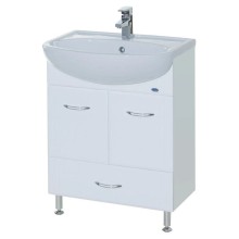 Тумба с раковиной белый глянец 61,5 см Bellezza Уют 4635009070011 + 4620008192772