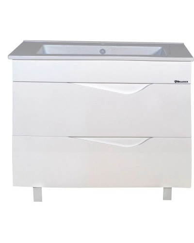 Тумба с раковиной белый глянец 106,5 см Bellezza Эйфория 4639118660019 + 4640021064740
