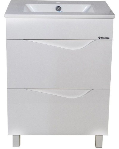 Тумба с раковиной белый глянец 60,9 см Bellezza Эйфория 4639109000015 + 4640013393575