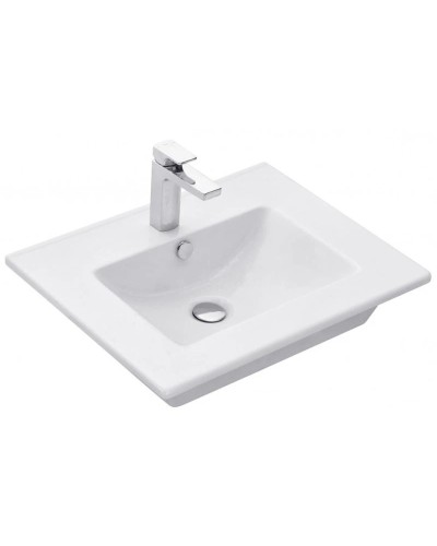 Тумба с раковиной фиолетовый глянец/белый глянец 60,9 см Bellezza Эйфория 4639109000411 + 4640013393575