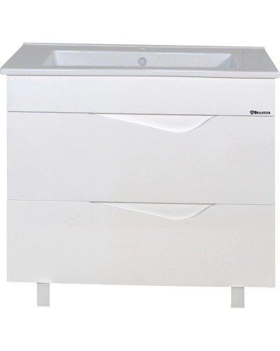 Тумба с раковиной белый глянец 85 см Bellezza Эйфория 4639114000017 + 4640021062227