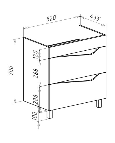 Тумба с раковиной черный глянец/белый глянец 85 см Bellezza Эйфория 4639114660044 + 4640021062227