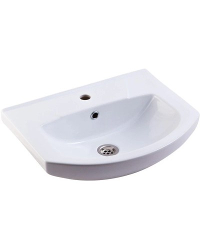 Тумба с раковиной бежевый глянец/белый глянец 50 см Bellezza Элеганс 4638606240078 + 4620008195766