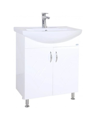 Тумба с раковиной белый глянец 50 см Bellezza Элеганс 4638606240016 + 4620008195766