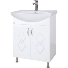 Тумба с раковиной белый глянец 50 см Bellezza Элеганс 4638606240016 + 4620008195766