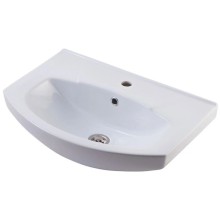 Тумба с раковиной бежевый глянец/белый глянец 55 см Bellezza Элеганс 4638608240076 + 4620008195551