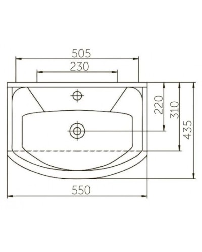 Тумба с раковиной бежевый глянец/белый глянец 55 см Bellezza Элеганс 4638608240076 + 4620008195551