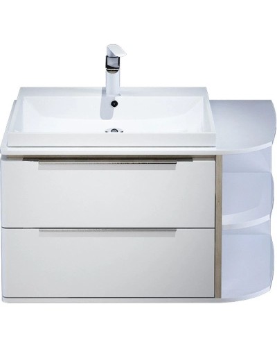 Тумба с раковиной белый глянец/дерево 80 см IDDIS Calipso CAL80WRi95K