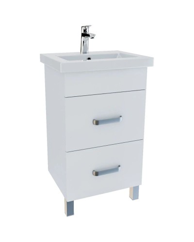 Тумба с раковиной белый глянец 50 см IDDIS Custo New NCU50W0i95K