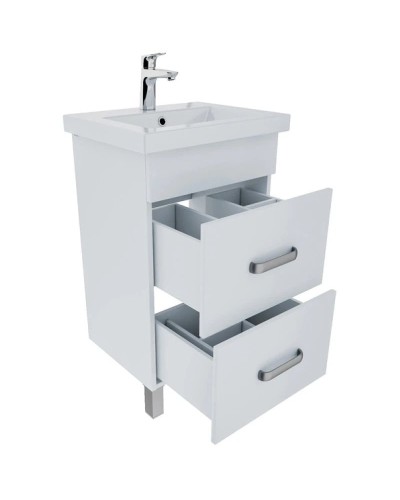 Тумба с раковиной белый глянец 50 см IDDIS Custo New NCU50W0i95K