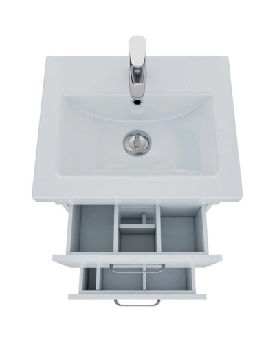 Тумба с раковиной белый глянец 50 см IDDIS Custo New NCU50W0i95K