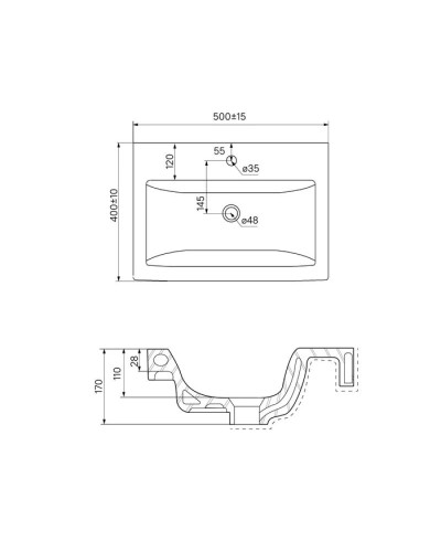 Тумба с раковиной белый глянец 50 см IDDIS Custo New NCU50W0i95K