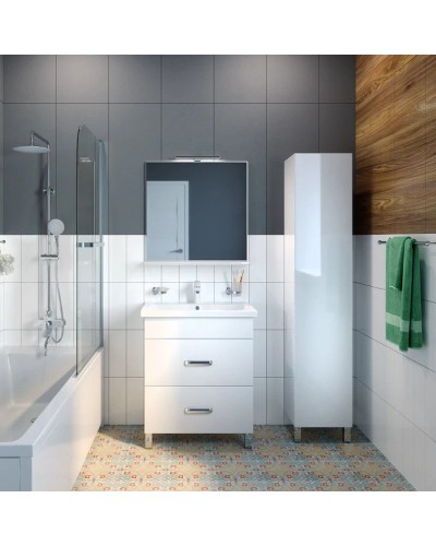 Тумба с раковиной белый глянец 70 см IDDIS Custo New NCU70W0i95K