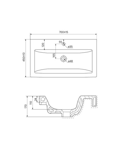 Тумба с раковиной белый глянец 70 см IDDIS Custo New NCU70W0i95K