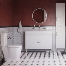 Тумба с раковиной белый матовый 100,3 см IDDIS Oxford OXF10W1i95K