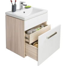 Тумба с раковиной белый глянец/дерево 50 см IDDIS Mirro MIR50W0i95K