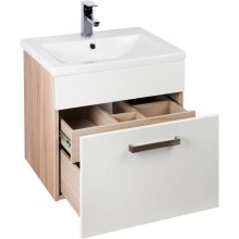 Тумба с раковиной белый глянец/дерево 60 см IDDIS Mirro MIR60W0i95K