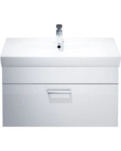 Тумба с раковиной белый глянец/дерево 80 см IDDIS Mirro MIR80W2i95K