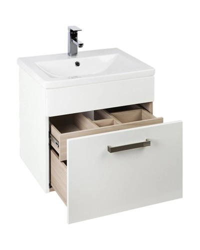 Тумба с раковиной белый глянец 50 см IDDIS Mirro New NMIR50Wi95K