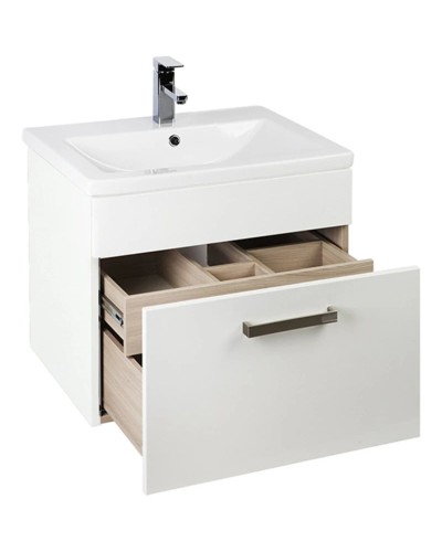 Тумба с раковиной белый глянец 60 см IDDIS Mirro New NMIR60Wi95K