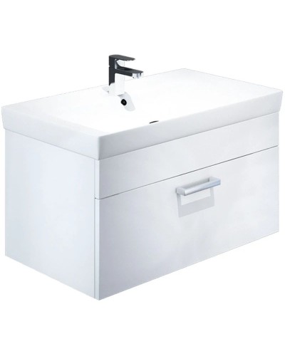 Тумба с раковиной белый глянец 80 см IDDIS Mirro New NMIR80Wi95K