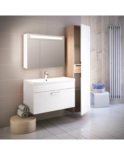 Тумба с раковиной белый глянец 80 см IDDIS Mirro New NMIR80Wi95K