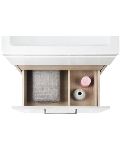 Тумба с раковиной белый глянец 80 см IDDIS Mirro New NMIR80Wi95K