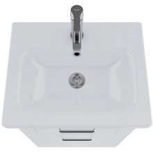 Тумба с раковиной белый глянец/дерево 50,5 см IDDIS Sena New NSE50W1i95K