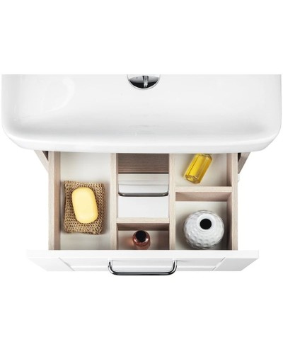 Тумба с раковиной белый глянец/дерево 50,5 см IDDIS Sena New NSE50W1i95K