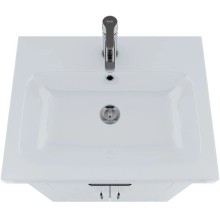 Тумба с раковиной белый глянец/дерево 60,5 см IDDIS Sena New NSE60W2i95K