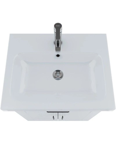 Тумба с раковиной белый глянец/дерево 60,5 см IDDIS Sena New NSE60W2i95K