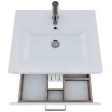 Тумба с раковиной белый глянец/дерево 60,5 см IDDIS Sena New NSE60W2i95K