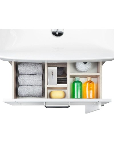 Тумба с раковиной белый глянец/дерево 60,5 см IDDIS Sena New NSE60W2i95K