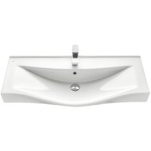 Тумба с раковиной белый глянец/дуб эндгрейн 100 см Акватон Нортон 1A2490K0NT010