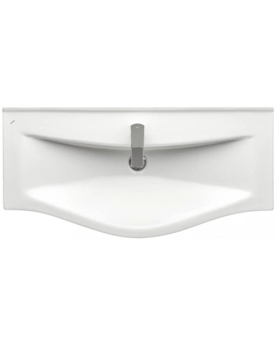 Тумба с раковиной белый глянец/дуб эндгрейн 100 см Акватон Нортон 1A2490K0NT010