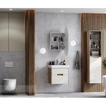 Тумба с раковиной бежевый/дуб веллингтон 55 см Акватон Оливия 1A2542K0OLVG0