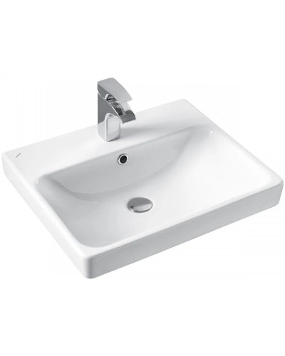 Тумба с раковиной бежевый/дуб веллингтон 55 см Акватон Оливия 1A2542K0OLVG0