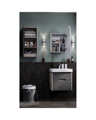 Тумба с раковиной грей/дуб ойстер 55 см Акватон Оливия 1A2542K0OLUG0