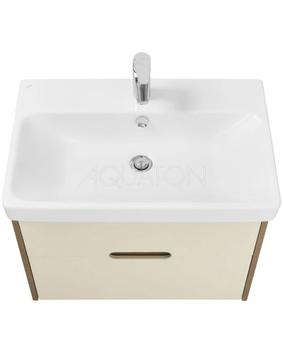 Тумба с раковиной бежевый/дуб веллингтон 70,5 см Акватон Оливия 1A2543K0OLVG0