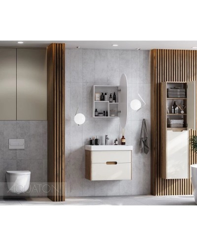 Тумба с раковиной бежевый/дуб веллингтон 70,5 см Акватон Оливия 1A2543K0OLVG0