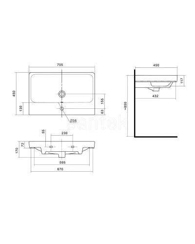 Тумба с раковиной бежевый/дуб веллингтон 70,5 см Акватон Оливия 1A2543K0OLVG0