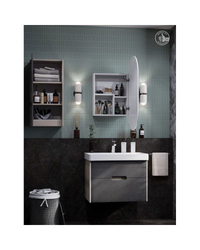 Тумба с раковиной грей/дуб ойстер 70,5 см Акватон Оливия 1A2543K0OLUG0