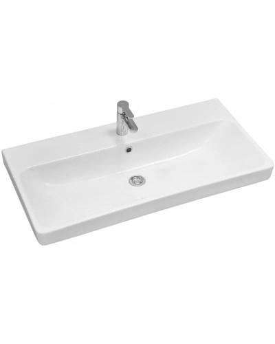 Тумба с раковиной бежевый/дуб веллингтон 90 см Акватон Оливия 1A2544K0OLVG0