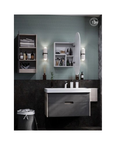 Тумба с раковиной грей/дуб ойстер 90 см Акватон Оливия 1A2544K0OLUG0